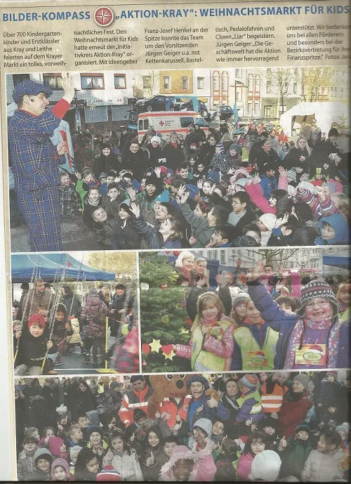 Article de journal marché de Noël Kray