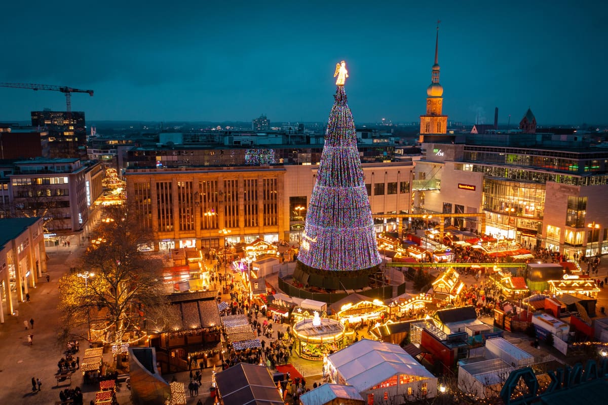 Der Hagener Weihnachtsmarkt am Abend