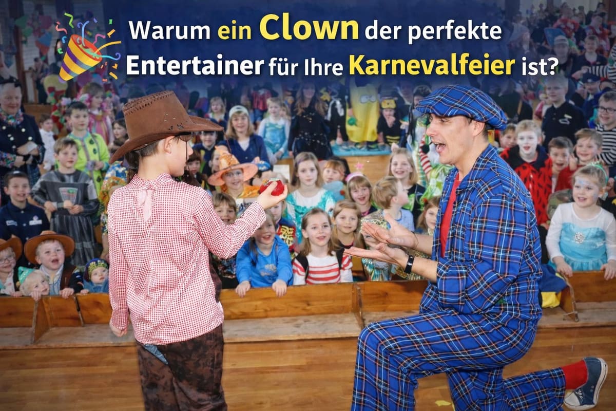 Warum ein Clown Zauberer der perfekte Entertainer für Ihre Karnevalfeier ist ?🎭🎉